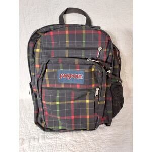 Jansport Backpack 17" for School, Travel, Laptop, Commuter Unisex Plaid NWOT